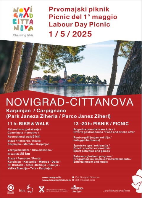 Novigrad: Proslavite Međunarodni praznik rada na tradicionalnom Prvomajskom pikniku